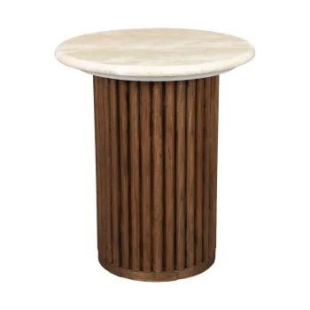 Masuta auxiliara rotunda cu blat din piatra o 35 cm Arda - Dutchbone imagine