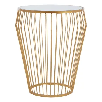 Masuta auxiliara rotunda cu blat din sticla o 45 cm Avantis - Premier Housewares imagine