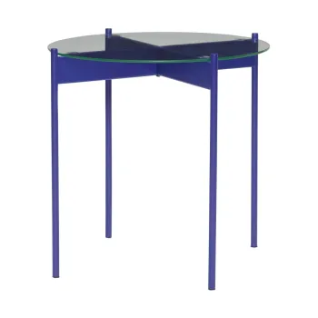 Masuta auxiliara rotunda cu blat din sticla o 45 cm Beam - Hubsch imagine