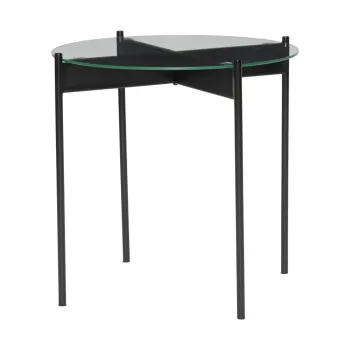 Masuta auxiliara rotunda cu blat din sticla o 45 cm Beam - Hubsch imagine