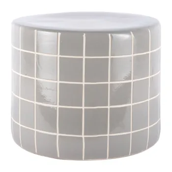 Masuta auxiliara rotunda din ceramica o 42 cm Retro Tiles - Leitmotiv imagine