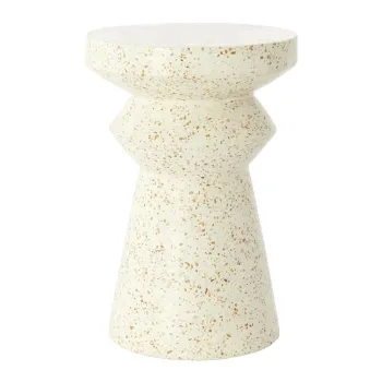 Masuta auxiliara rotunda din ciment terrazzo o 32 cm Sella - Light & Living imagine
