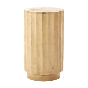 Masuta auxiliara rotunda din lemn de mango o 35 cm Ellena - Light & Living imagine