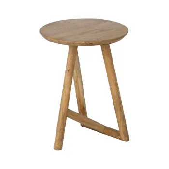Masuta auxiliara rotunda din lemn de mango o 40 cm Mao - Ixia imagine