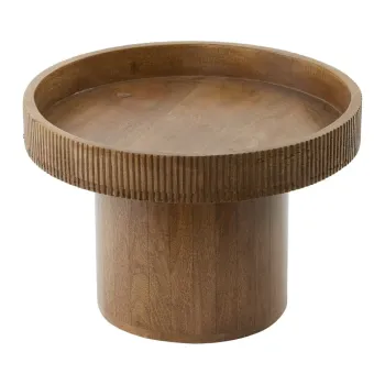 Masuta auxiliara rotunda din lemn de mango o 50 cm Kalomo - Light & Living imagine