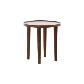 Masuta auxiliara rotunda din lemn masiv de acacia o 49 cm Qiano - Light & Living imagine