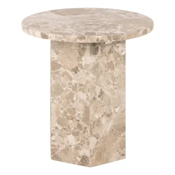 Masuta auxiliara rotunda din marmura o 50 cm Naxos - Actona imagine