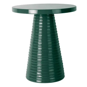 Masuta auxiliara rotunda din metal o 40 cm Catania Ribbed - Leitmotiv imagine