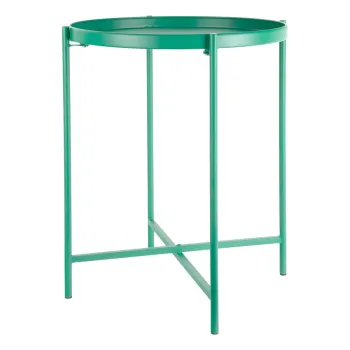 Masuta auxiliara rotunda din metal o 40 cm Meseta - Leitmotiv imagine