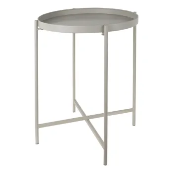Masuta auxiliara rotunda din metal o 40 cm Meseta - Leitmotiv imagine