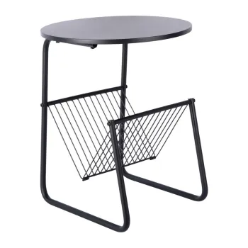Masuta auxiliara rotunda din metal o 40 cm Riqueza Revista - Leitmotiv imagine