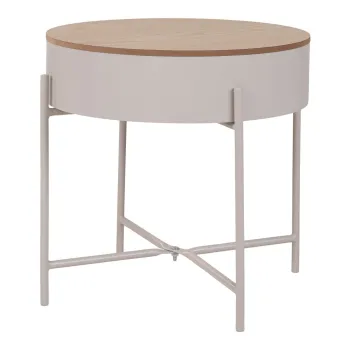 Masuta auxiliara rotunda din metal o 40 cm Sisco - House Nordic imagine