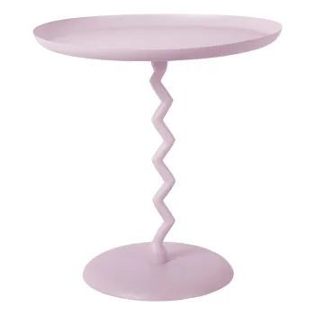 Masuta auxiliara rotunda din metal o 40 cm Zig Zag - Leitmotiv imagine