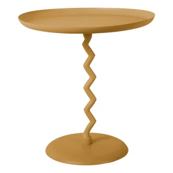 Masuta auxiliara rotunda din metal o 40 cm Zig Zag - Leitmotiv imagine