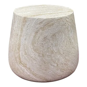 Masuta auxiliara rotunda din piatra o 47,5 cm Bonn - House Nordic imagine