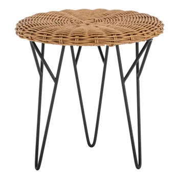 Masuta auxiliara rotunda din ratan artificial o 46 cm Roccas - Bloomingville imagine