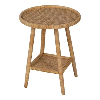 Masuta auxiliara rotunda din ratan o 45 cm - Ixia imagine