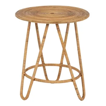 Masuta auxiliara rotunda din ratan o 60 cm - Ixia imagine