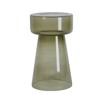 Masuta auxiliara rotunda din sticla o 30 cm Dakwa - Light & Living imagine