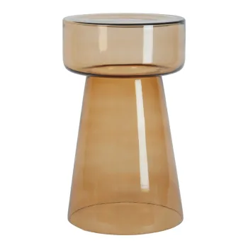 Masuta auxiliara rotunda din sticla o 30 cm Dakwa - Light & Living imagine