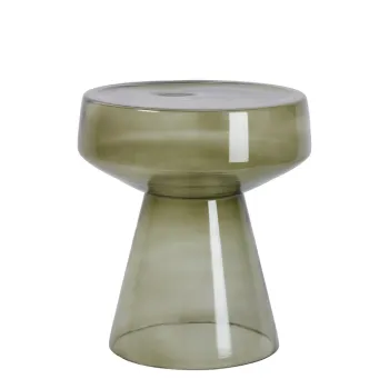 Masuta auxiliara rotunda din sticla o 37 cm Dakwa - Light & Living imagine