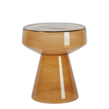 Masuta auxiliara rotunda din sticla o 37 cm Dakwa - Light & Living imagine