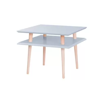 Masuta cafea Ragaba Square, 55 x 55 cm, gri deschis imagine