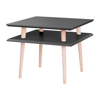 Masuta cafea Ragaba Square, 55 x 55 cm,gri grafit imagine