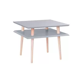 Masuta cafea Ragaba Square, 55 x 55 cm, gri inchis imagine