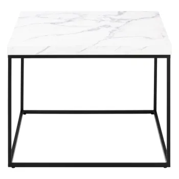 Masuta de cafea alba cu blat cu aspect de marmura 60x60 cm Barossa - Actona imagine