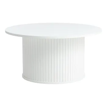 Masuta de cafea alba rotunda Nola - Unique Furniture imagine