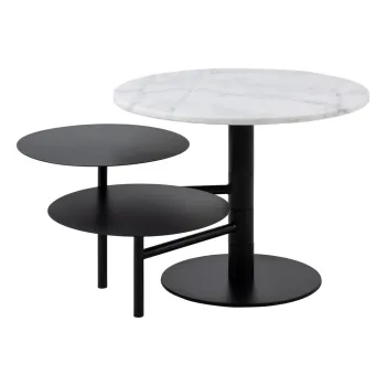 Masuta de cafea alba rotunda o 60 cm Lahti - Actona imagine