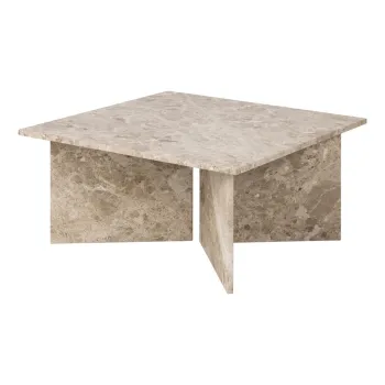 Masuta de cafea bej cu aspect de marmura 90x90 cm Vega - Actona imagine