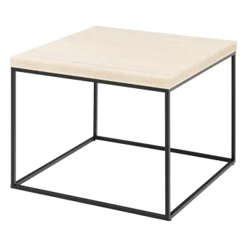 Masuta de cafea bej cu blat cu aspect de marmura 60x60 cm Barossa - Actona imagine