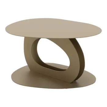 Masuta de cafea bej din metal 55x66 cm Tonda - Spinder Design imagine