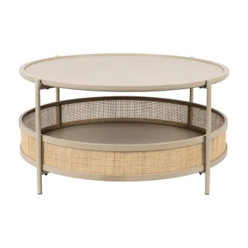 Masuta de cafea bej/in culoare naturala rotunda o 80 cm Makoto - White Label imagine