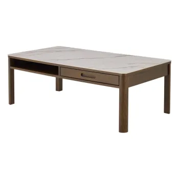 Masuta de cafea bej-maro inchis cu blat ceramic 70x130 cm Southampton - Actona imagine