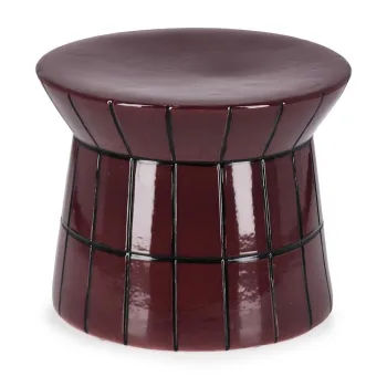 Masuta de cafea burgundy rotunda din ceramica o 37,5 cm Abbes - Bizzotto imagine