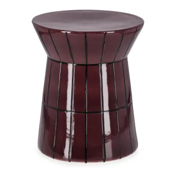 Masuta de cafea burgundy rotunda din ceramica o 38 cm Abbes - Bizzotto imagine