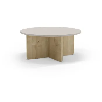 Masuta de cafea crem/in culoare naturala rotunda o 80 cm Hillary - Marckeric imagine