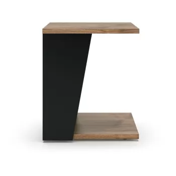 Masuta de cafea cu blat cu aspect de lemn de nuc 40x40 cm Albi TemaHome imagine