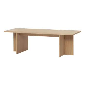 Masuta de cafea din lemn de stejar Hubsch Split, 120 x 50 cm, natural imagine