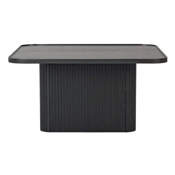 Masuta de cafea din lemn de stejar Rowico Sullivan, 80 x 80 cm, negru imagine