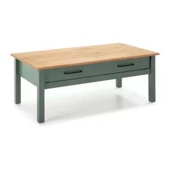 Masuta de cafea din lemn Marckeric Miranda, verde imagine