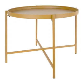 Masuta de cafea galben ocru rotunda din metal o 50 cm Meseta - Leitmotiv imagine