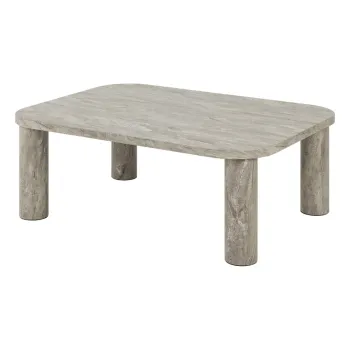 Masuta de cafea gri deschis cu aspect de marmura 75x100 cm Solano - Actona imagine