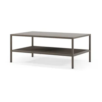 Masuta de cafea gri din metal 60x100 cm Fayna - Marckeric imagine