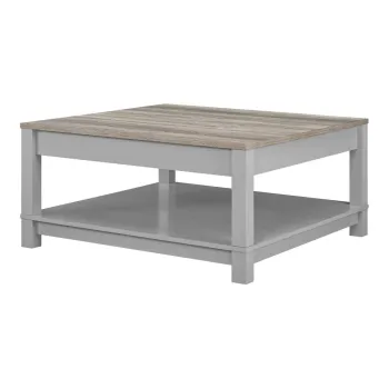 Masuta de cafea gri/in culoare naturala cu aspect de lemn de stejar 89x89 cm Carver - Storaa imagine