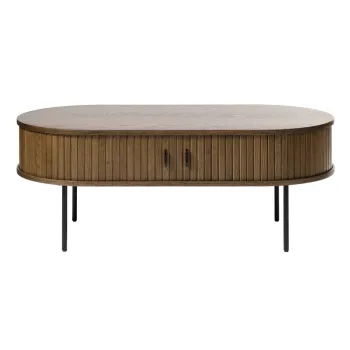Masuta de cafea in culoare naturala cu aspect de lemn de stejar 60x120 cm Nola - Unique Furniture imagine
