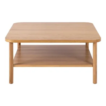 Masuta de cafea in culoare naturala cu aspect de lemn de stejar 90x90 cm Banbury - Actona imagine